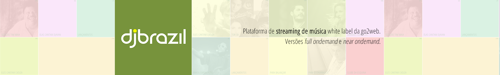 djbrazil - Plataforma white label de streaming de música brasileira.