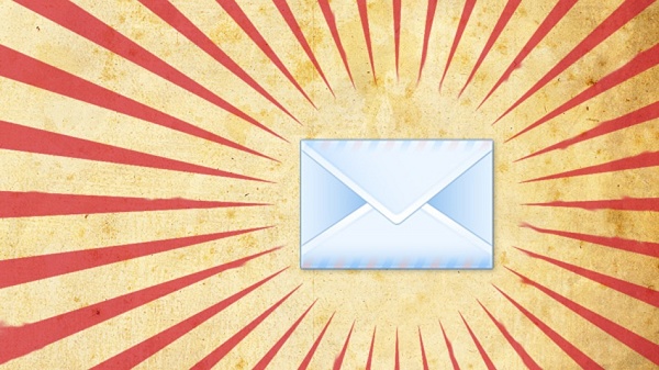 ícone do e-mail com luz ao redor
