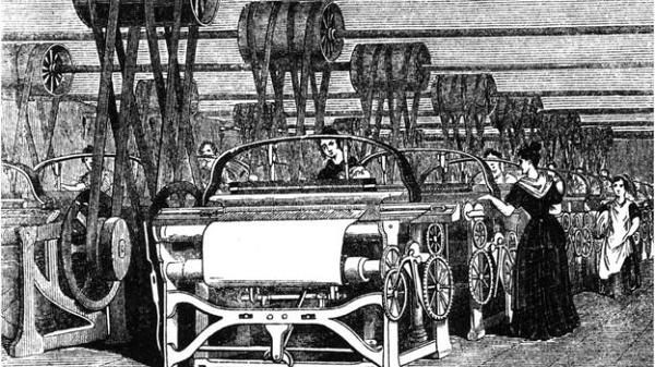 Ilustração de motor a vapor
