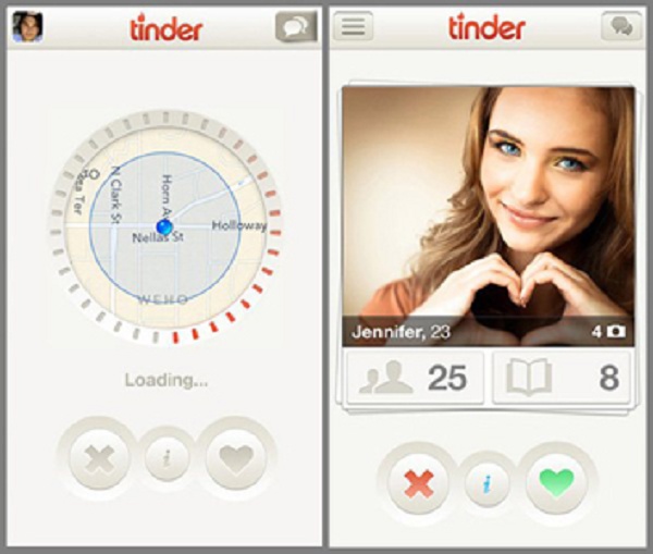Imagem mostra tela do app Tinder no celular