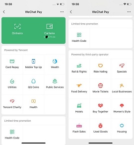 Telas dos Wechat, maior inspiração para o superapp do Magalu