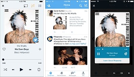 Tela do app Rhapsody