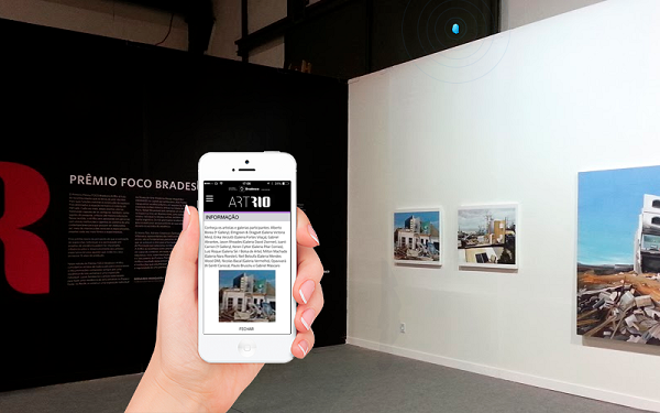 Imagem do app da ART RIO mostrando conteúdo sobre uma obra de arte