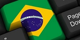 Tecla com a bandeira do Brasil