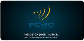 Logo do Ecad, que protege os direitos autorais e distribuição de música